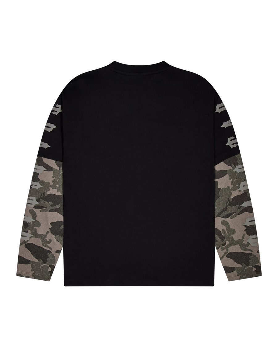 camiseta de manga larga medusa de trapstar x ed hardy - negro lavadocamuflaje
