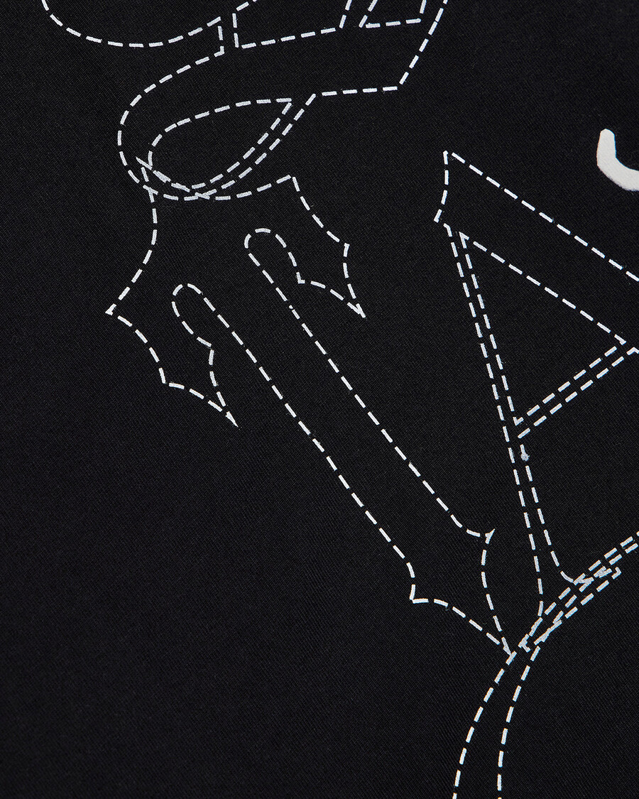camiseta hell cat de trapstar x ed hardy - negra