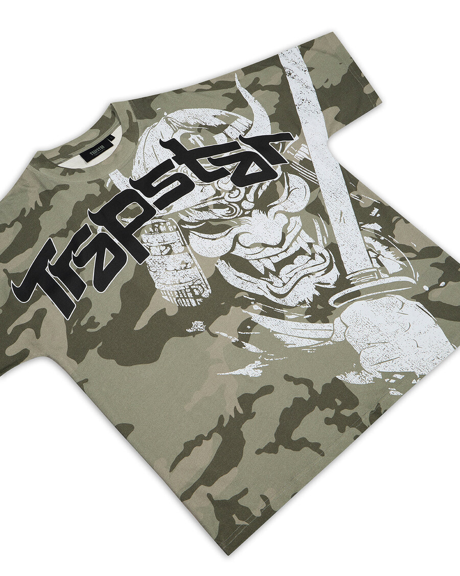 camiseta de camuflaje samurái - caqui