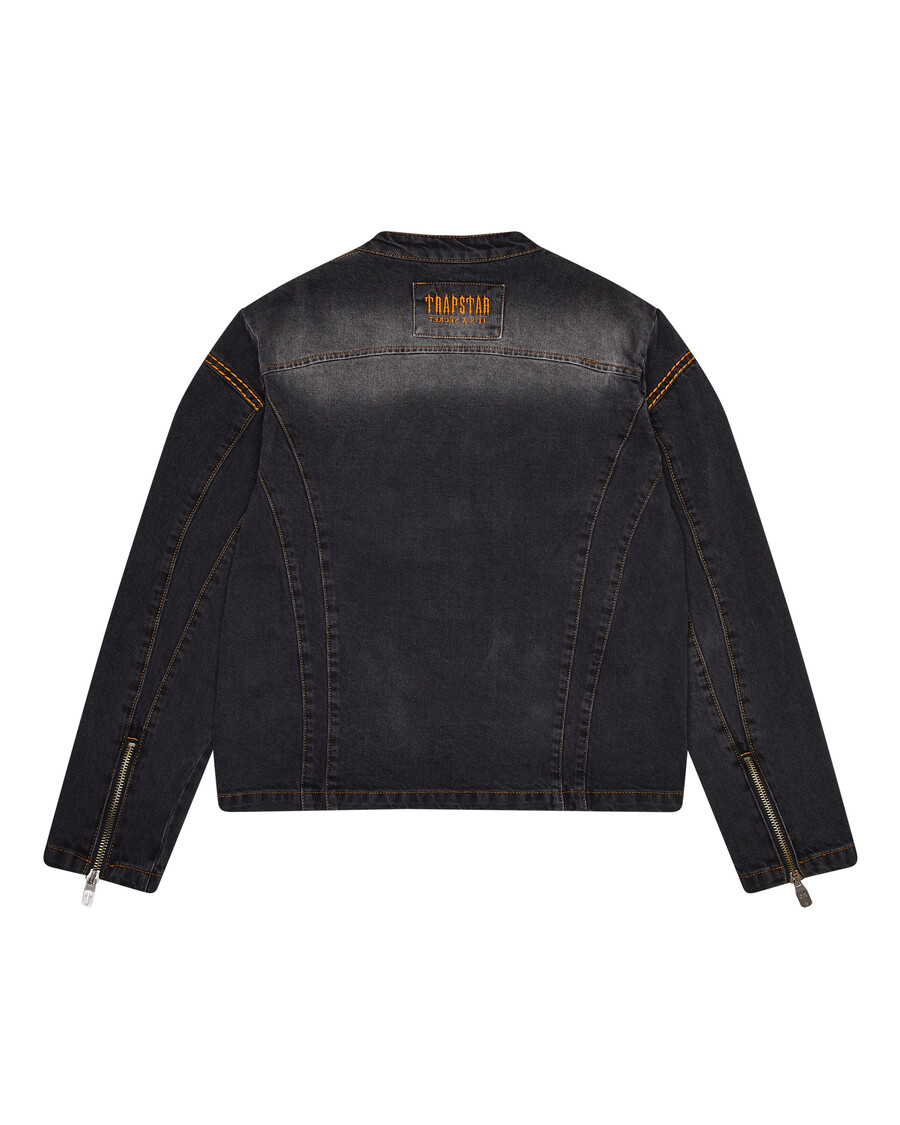 chaqueta vaquera irongate con panel en t - negro lavado*