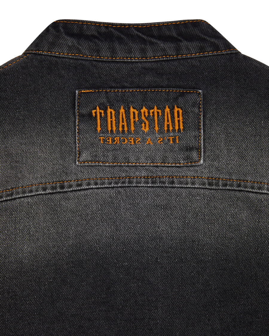 chaqueta vaquera irongate con panel en t - negro lavado*
