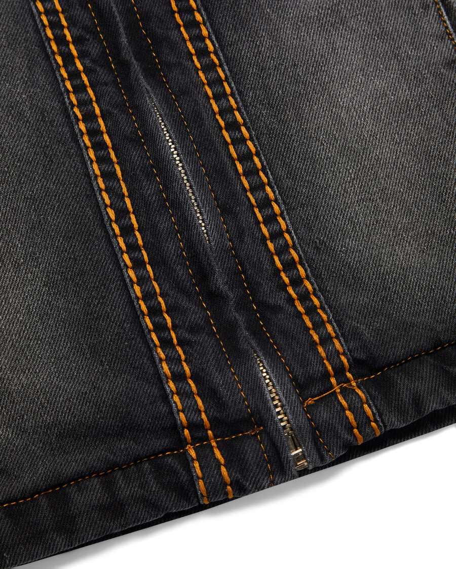 chaqueta vaquera irongate con panel en t - negro lavado*