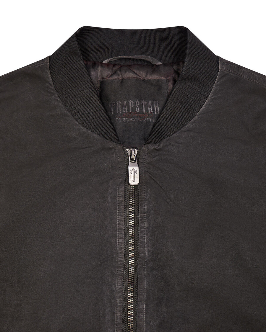 chaqueta bomber trapstar x ed hardy - negra