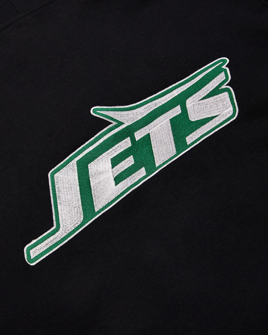 sudadera con capucha trapstar x nfl jets - negra