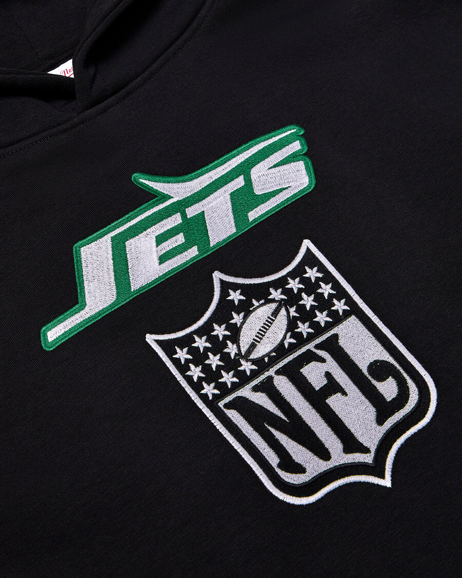 sudadera con capucha trapstar x nfl jets - negra