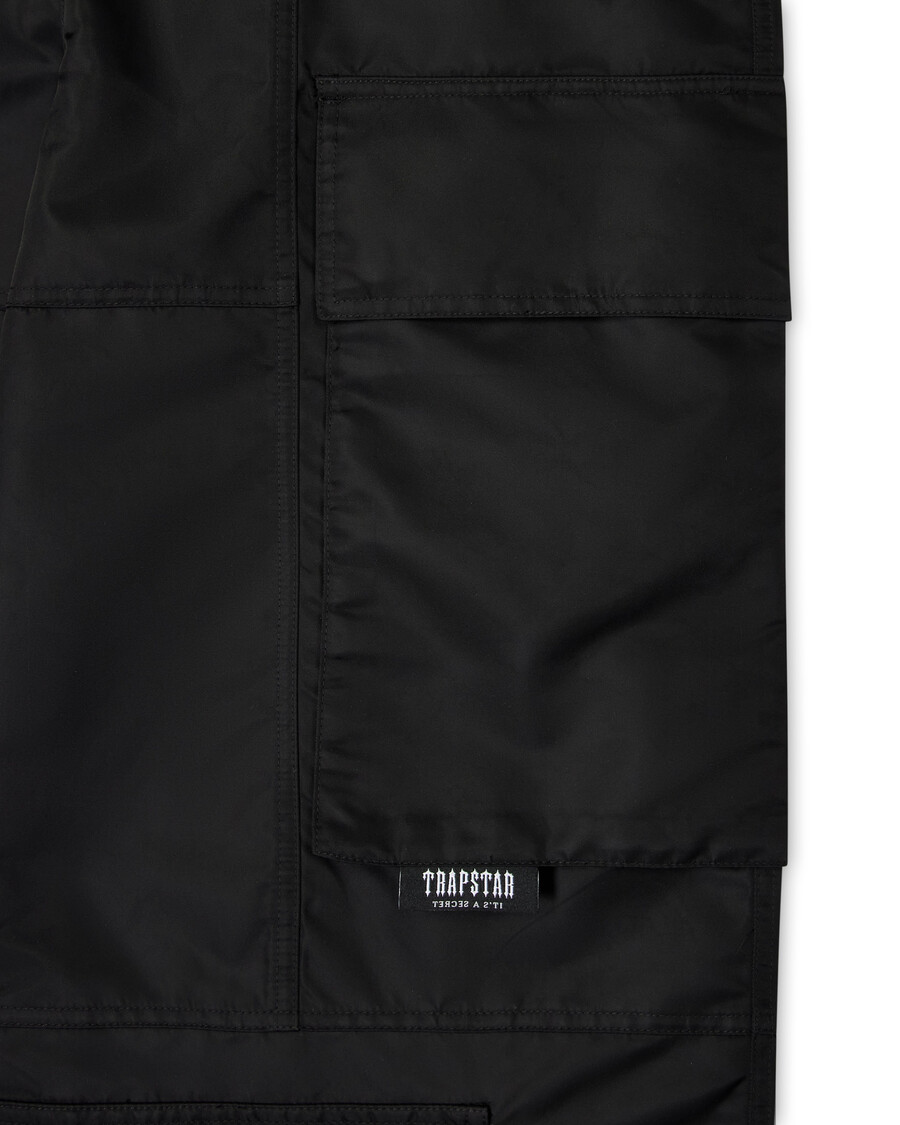 pantalones cargo hell cat de trapstar x ed hardy - negro
