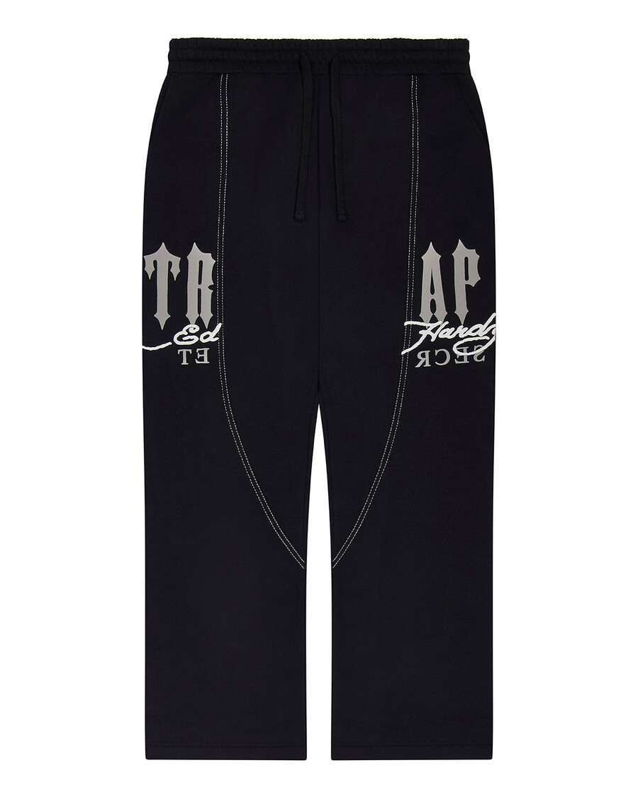 pantalones deportivos dbd de trapstar x ed hardy - negro