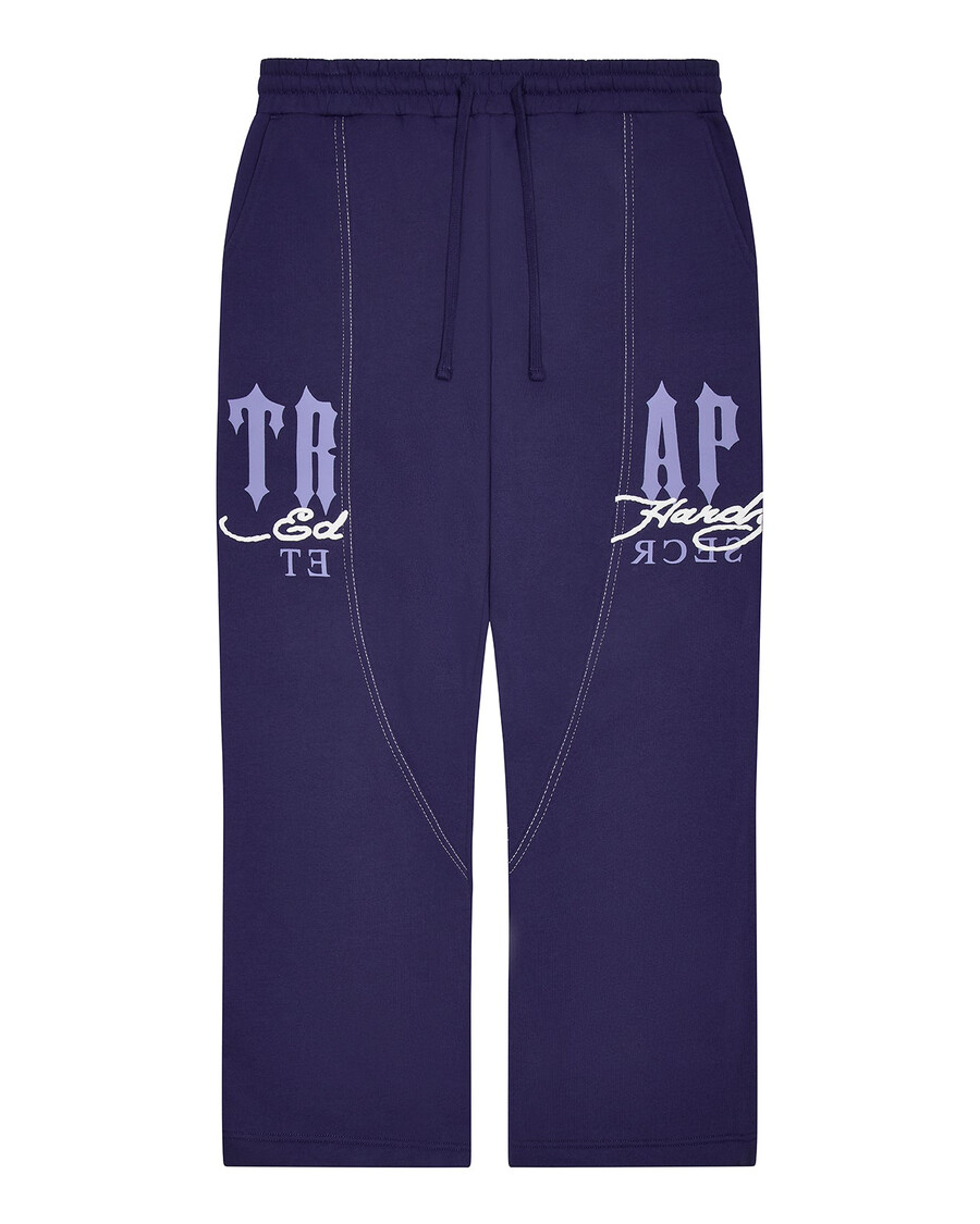 pantalones deportivos dbd de trapstar x ed hardy - azul marino